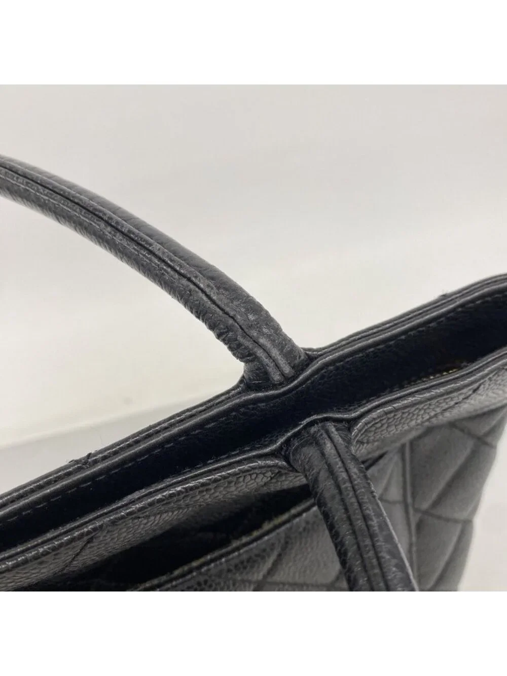 Chanel Tote Reissue Caviar Leather Black Gold